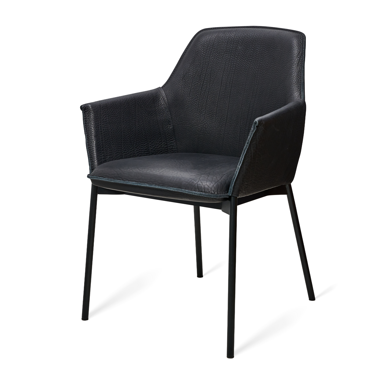 Grace Armchair High Leder Magnum Ebony