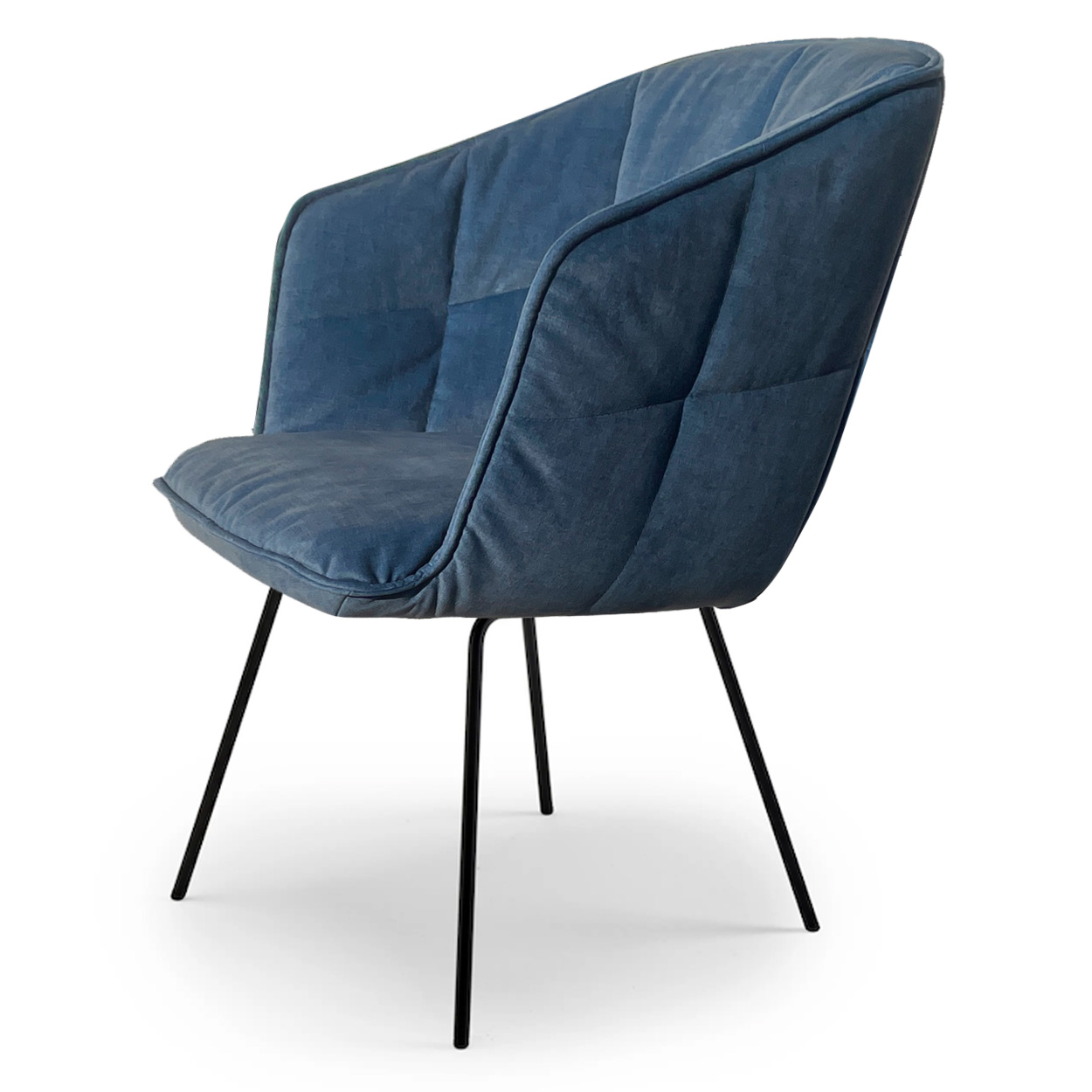 Marla Armchair High - Velour Smart Arctique 