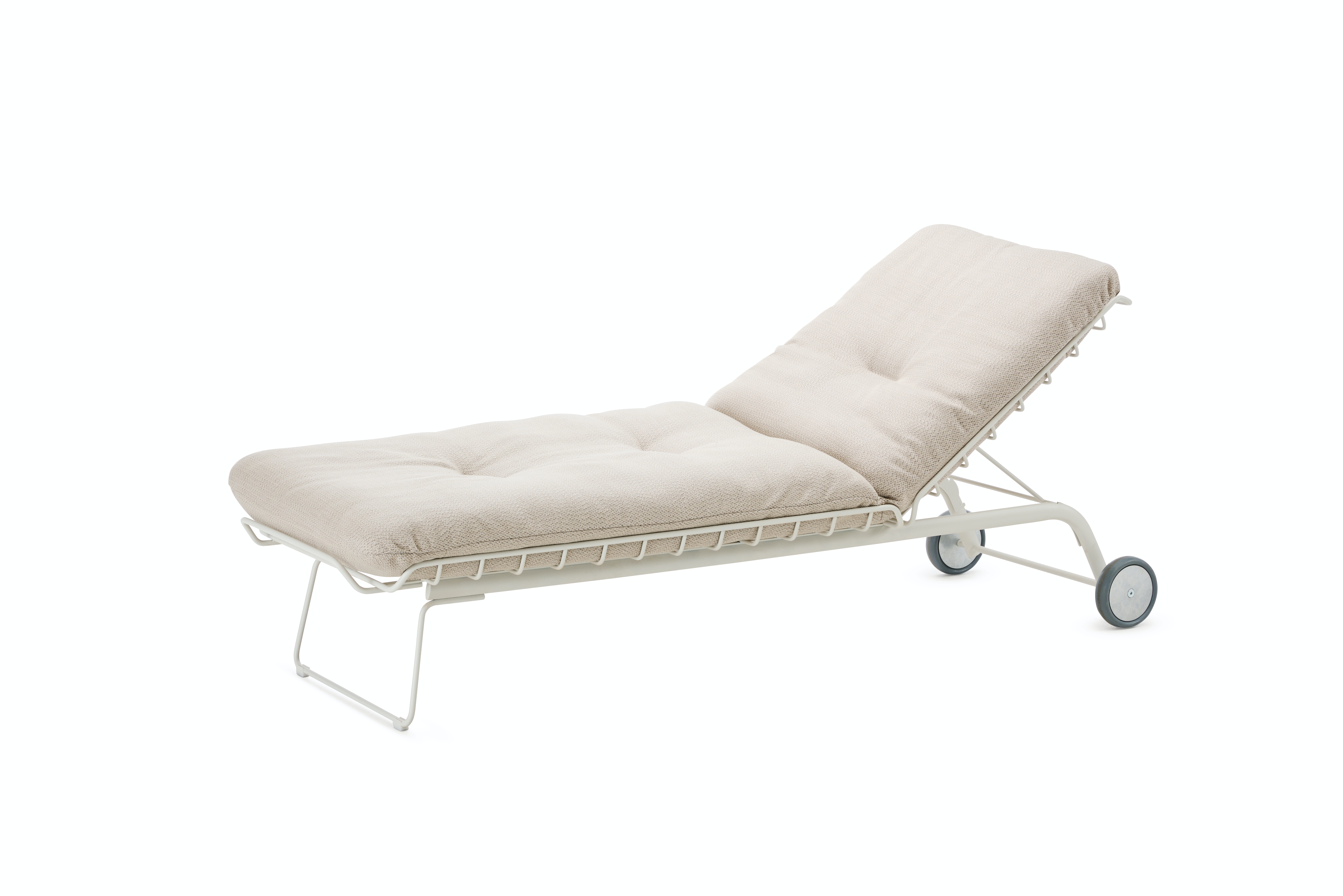 Leyasol Sun Bed - Bezug Lopi Fossil - Gestell in Schwarz