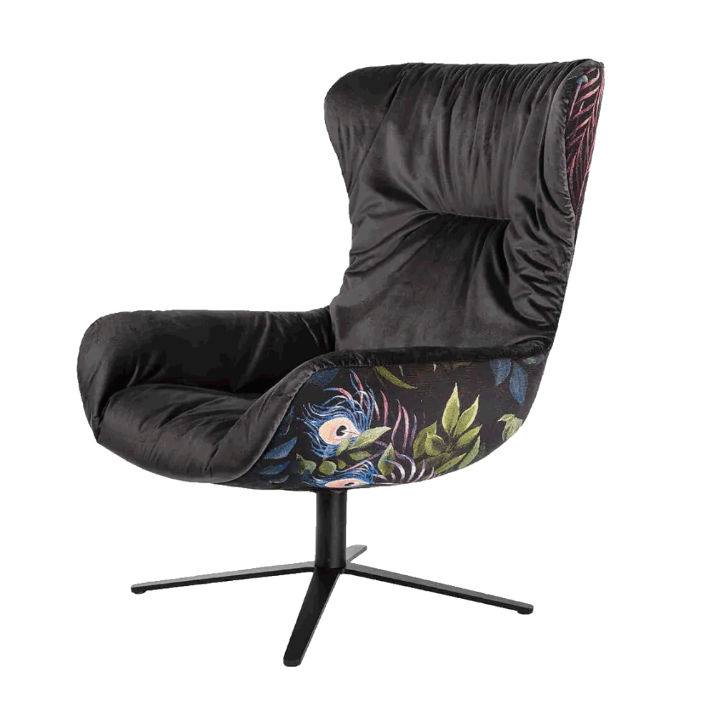 Leya Wingback Chair inkl. Ottoman - Oasis Gobelin