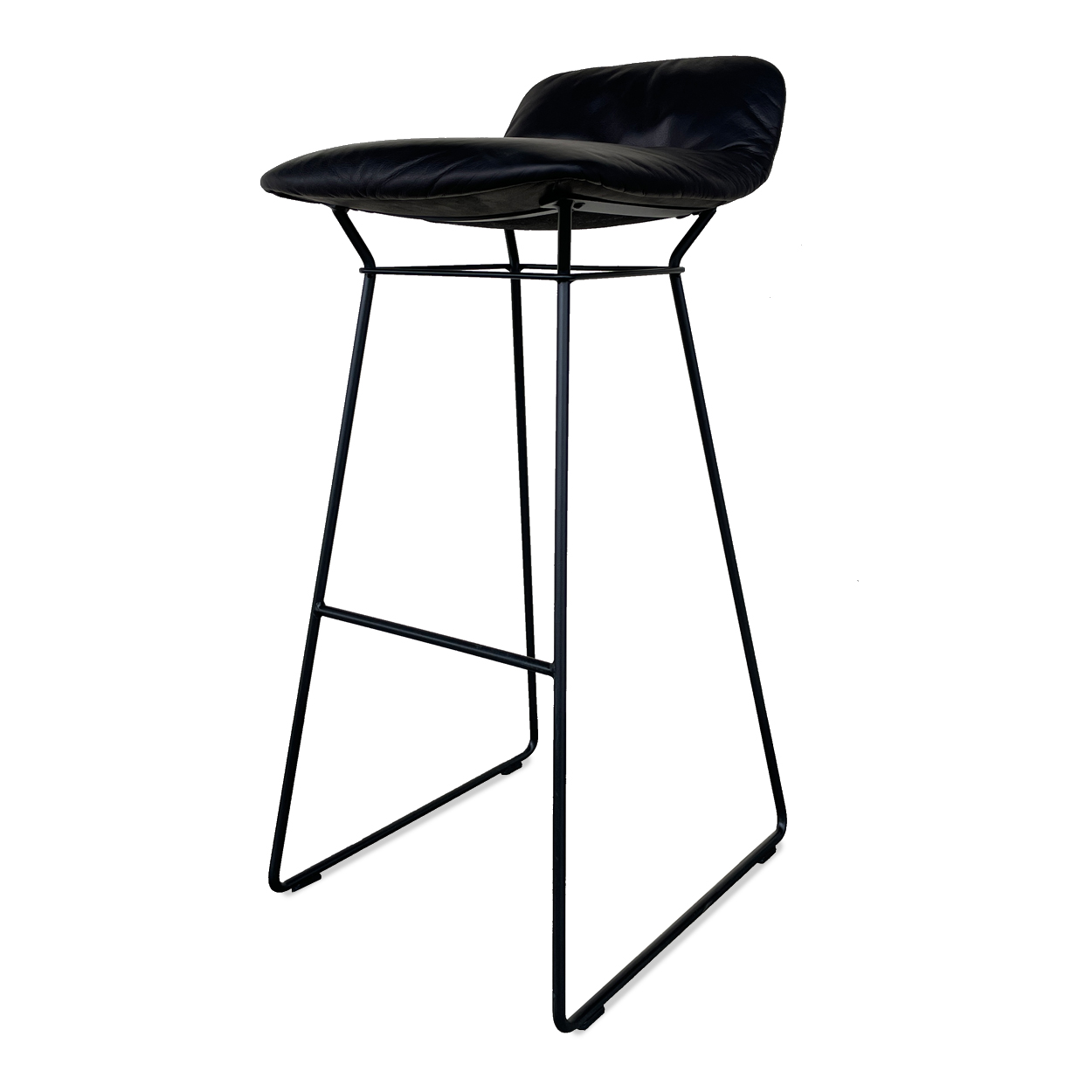 Leya Barstool Low - Leder Adora ebony  82 cm 