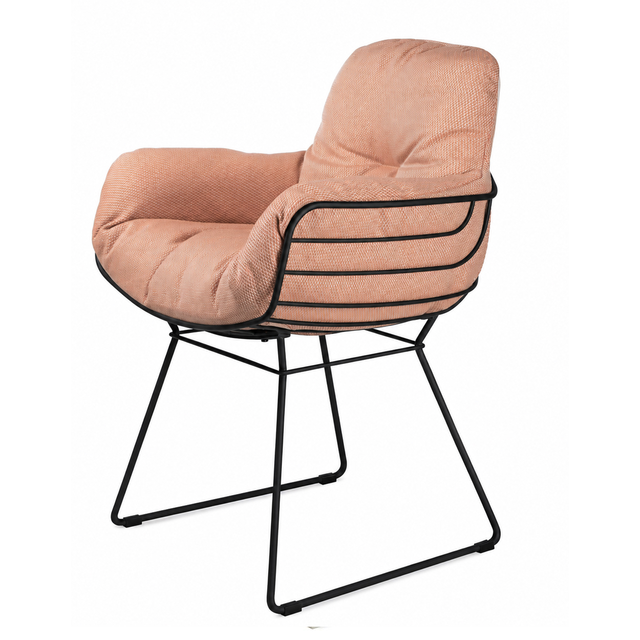  Leyasol Armchair High Stoff Lopi Tengerine  - Gestell schwarz