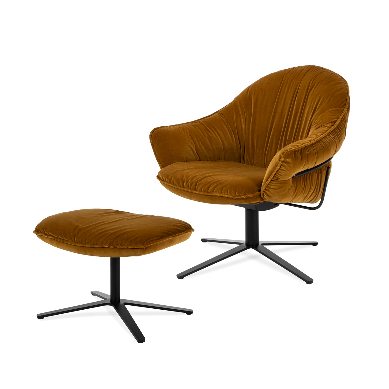 Marie Lounge Chair Low - Velour Adamo & Eva 