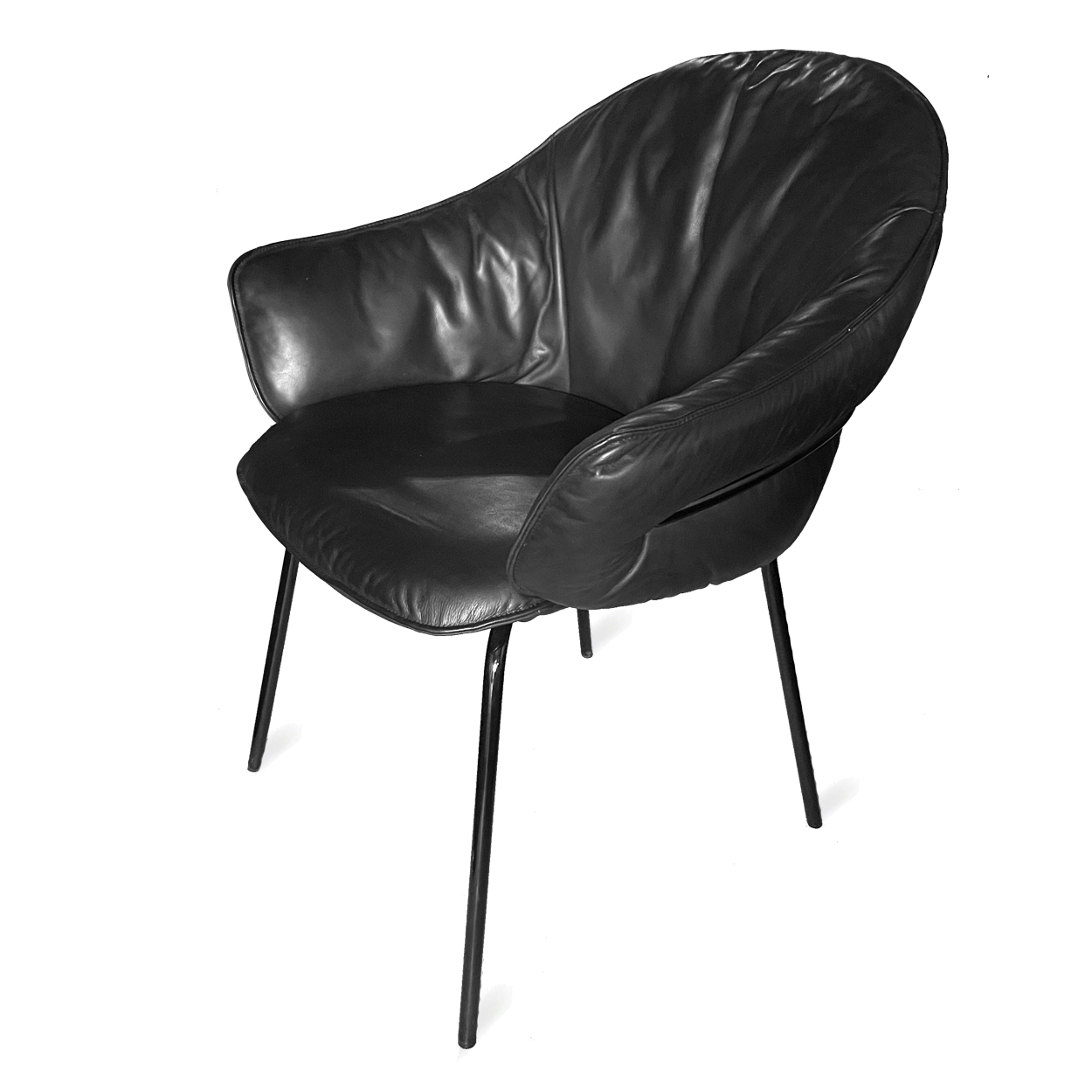Marie Armchair - Leder Adora Ebony