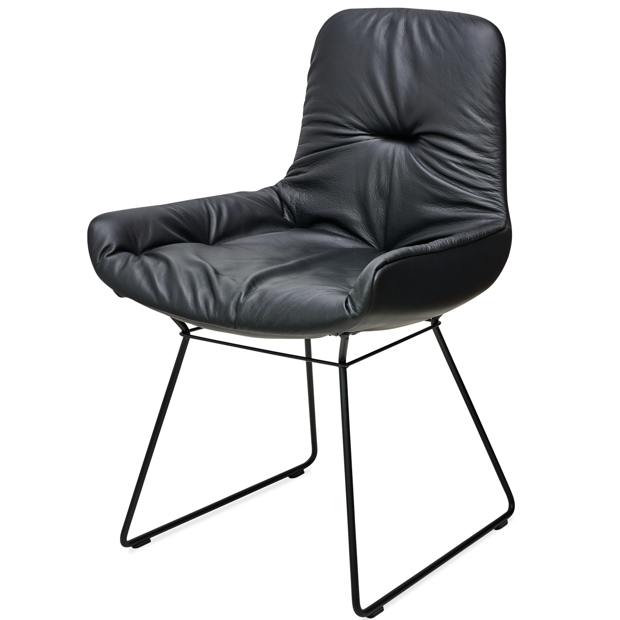 Leya Armchair Low Leder Ebony