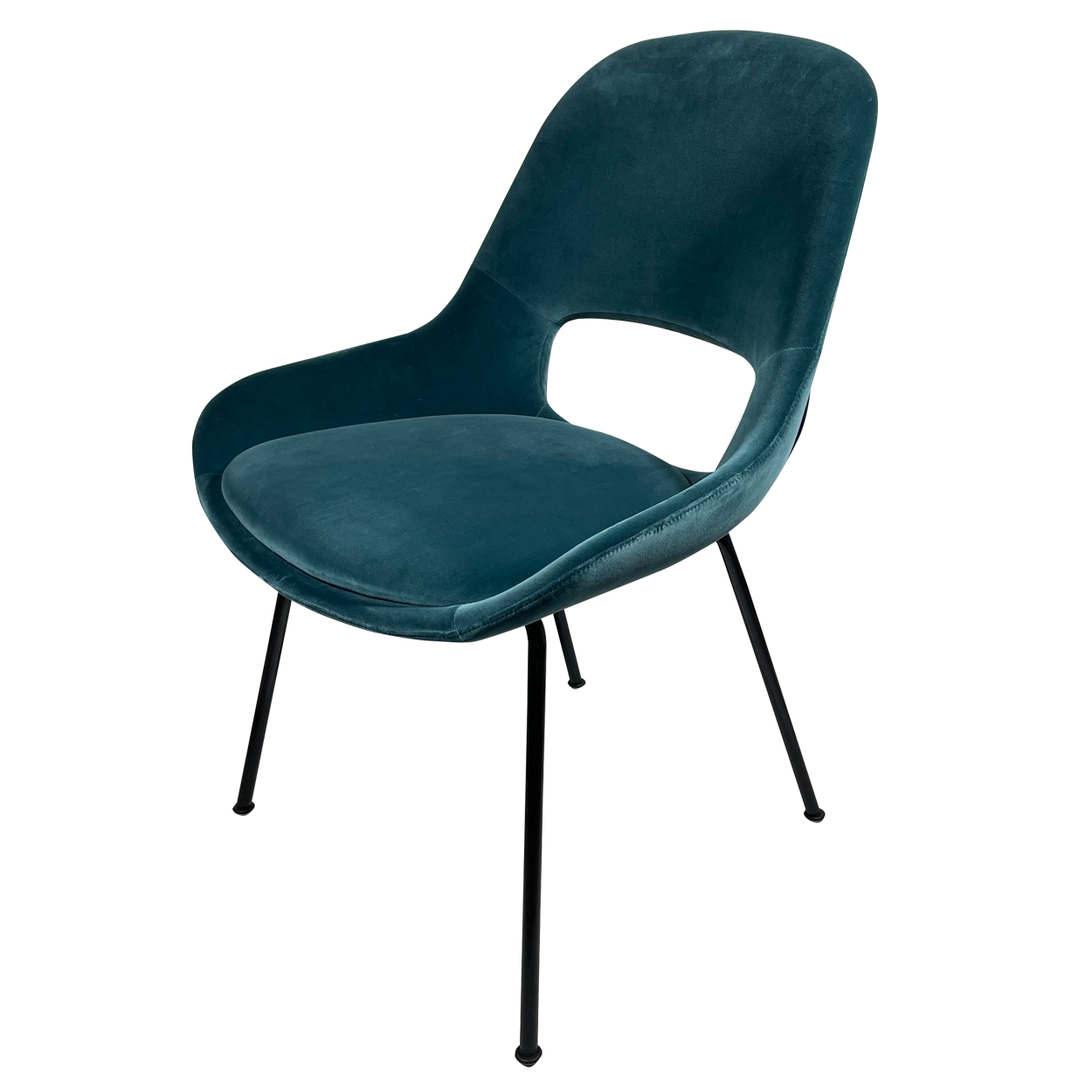 Theia Armchair Low Stoff Adamo & Eva 184 petrolio