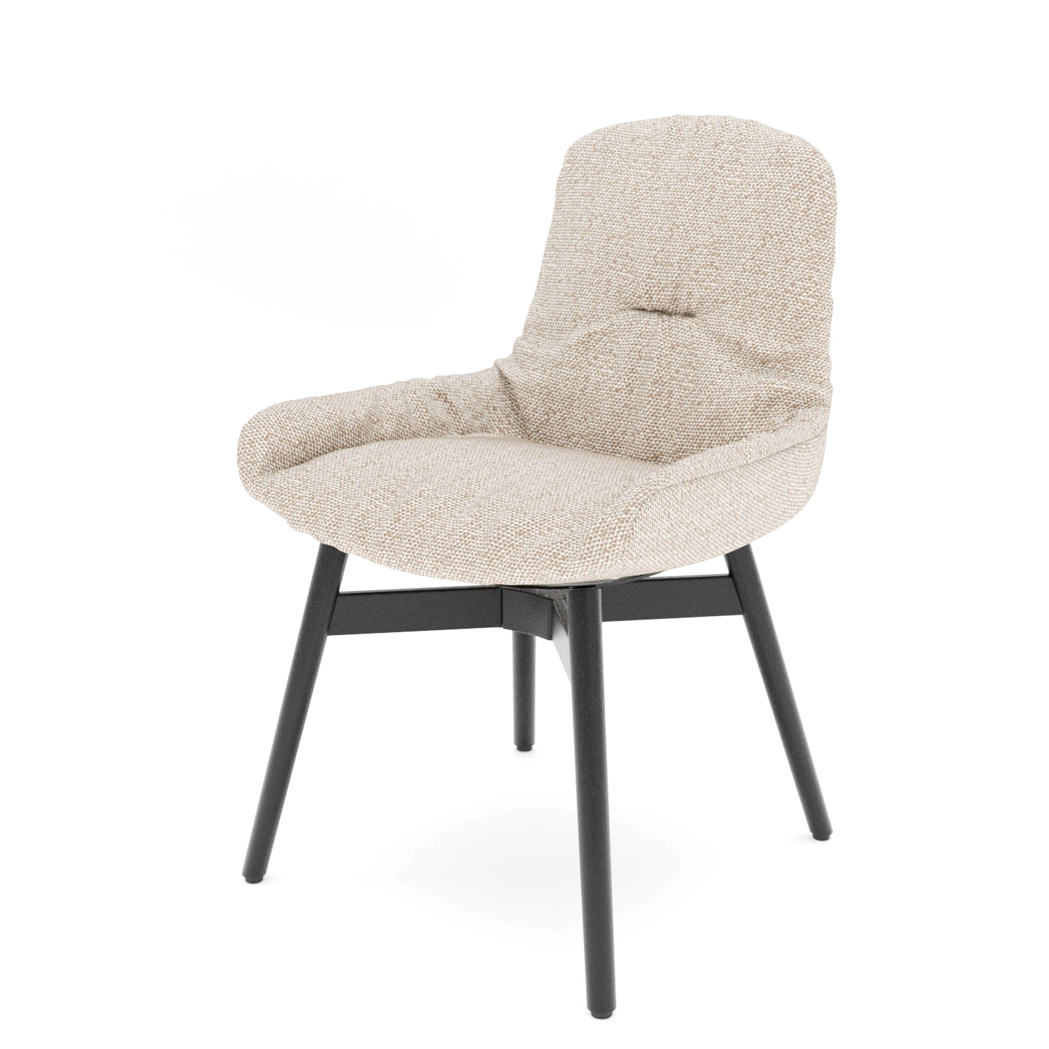 Leya Armchair Light Low - Aktion -10% - Stoff Safire Farbe 004 | Gestell Leya : Holz-Kreuzzarge schwarz 3.2.