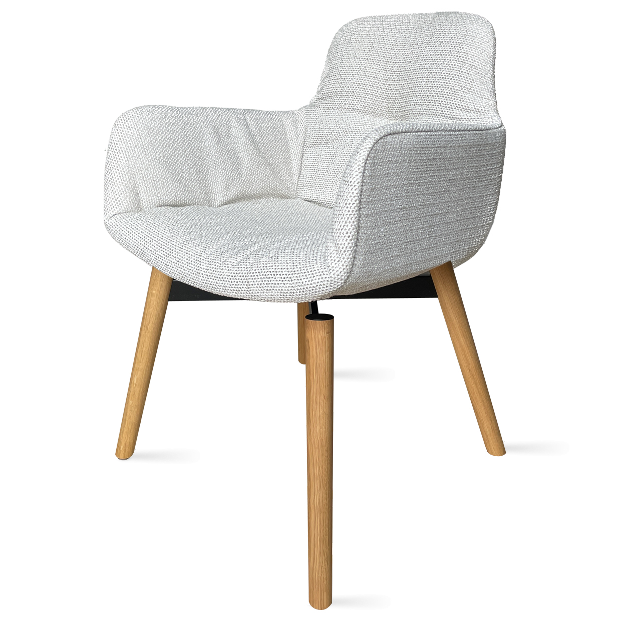 Leya Armchair High - Stoff Safire 07 - Kreuzzarge Eiche geölt