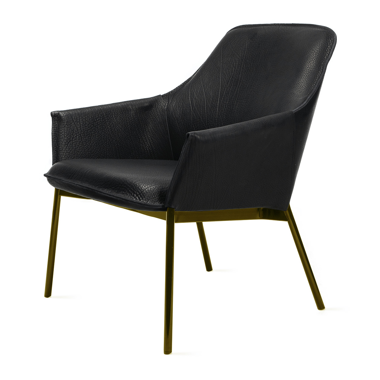 Grace Lounge Chair Low - Gestell Stahl Bronze Lasur 