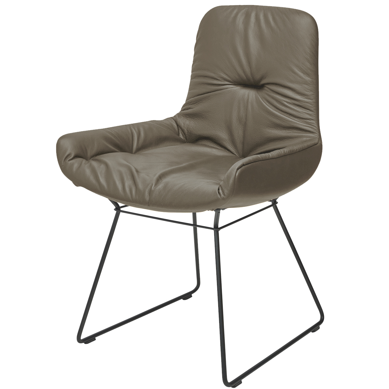 Leya Armchair Low - Leder Sahara Stone