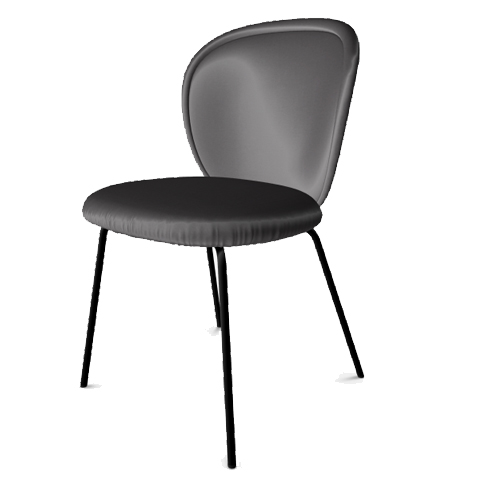  Ona Chair 2020 - Velour Avalon 003 - Stahlgestell schwarz 