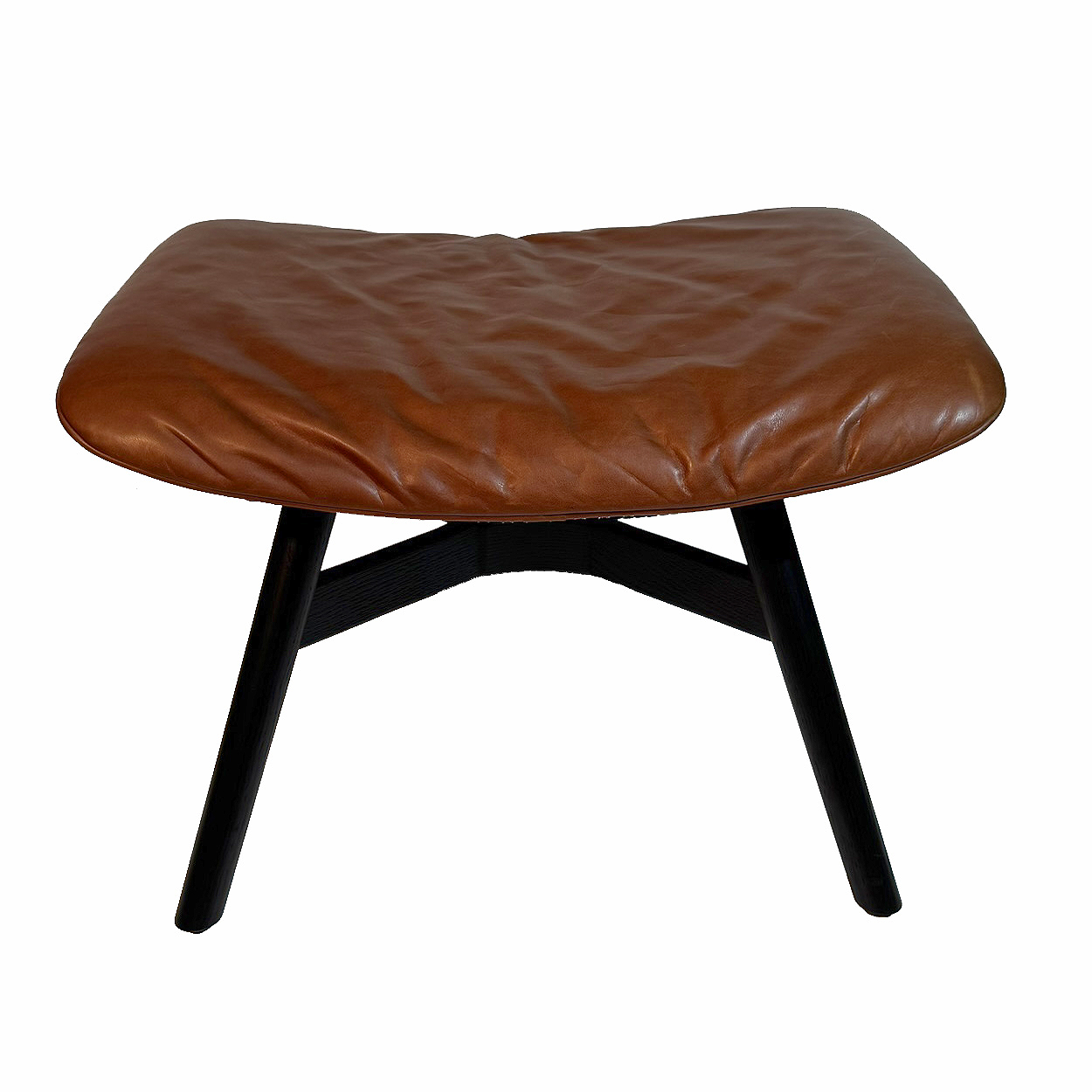 Amelie Lounge  Sessel inkl. Ottomane - Leder Opium Cognac und Nobilis Raphael