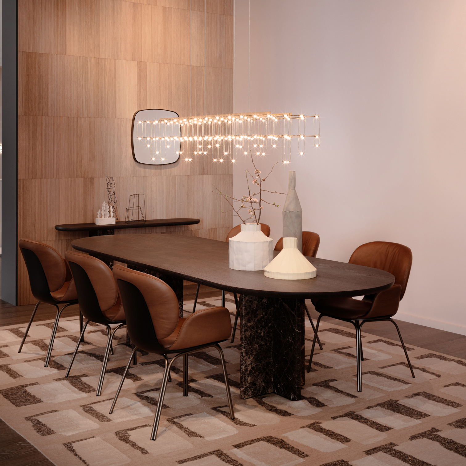 Ivy Armchair - Leder Adora Muscat - Stahlgestell 1.8 Bronze Lasur 