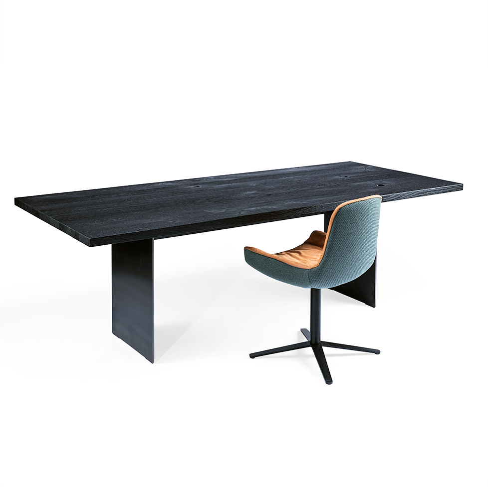 SC41 Tisch -  240x100 - Eiche geköhlt Ton schwarz